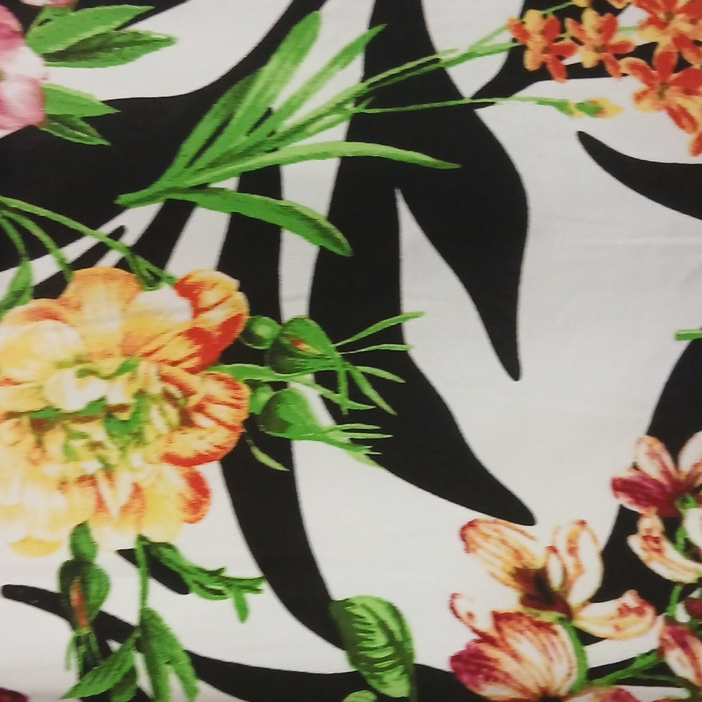 Zac & Rachel White Black Tropical PrintSleeveless Tank Top Size L NWOT - Picture 5 of 9
